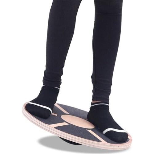 39.5cm Wooden Balance Trainer Board Non-Slip Hand Grip Boards Sport Yoga Fitness Exercise Training Tool Twist Equipment XA287Y