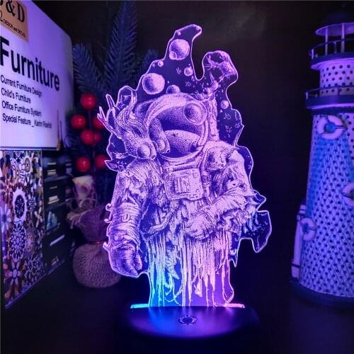 The astronauts 3D Lamp Nightlights LED Colors Changing Lampara For Xmas Gift Home Decor