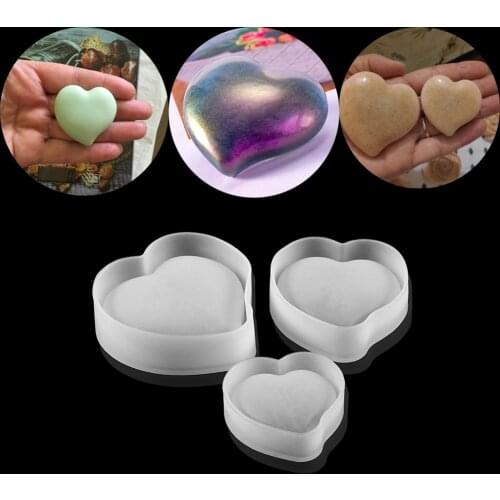 3D Love Heart Shape Epoxy Resin Mold For Jewelry Making Cake Chocolate Decoration DIY Handmade Silicone Mould Pendant Components