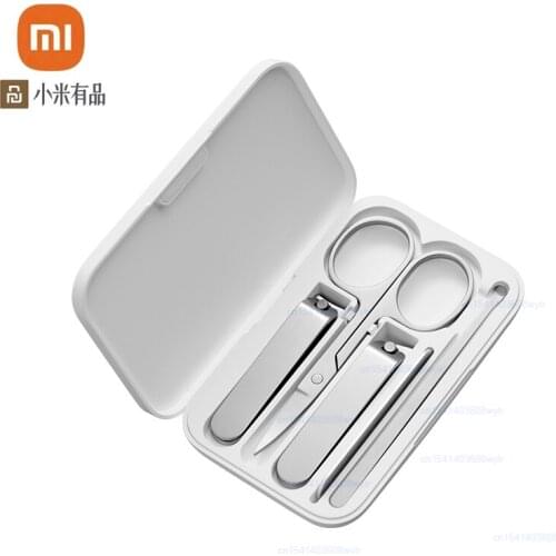 5pcs Xiaomi Mijia Stainless Steel Nail Clippers Set Trimmer Pedicure Care Clippers Earpick Nail File Professional Beauty Tools