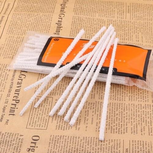 50pcs Cotton Smoking Pipe Cleaners Smoke Tobacco Pipe Cleaning Tool White Tobacco Pipes Accessories