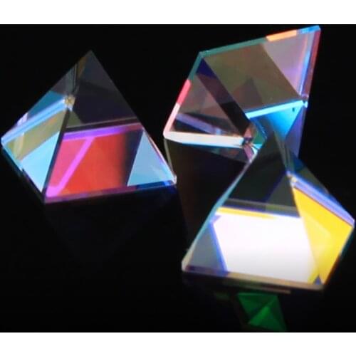 Color Pyramid Rainbow Optical Prism K9 Glass Crystal Decoration Crafts Photography Feng Shui