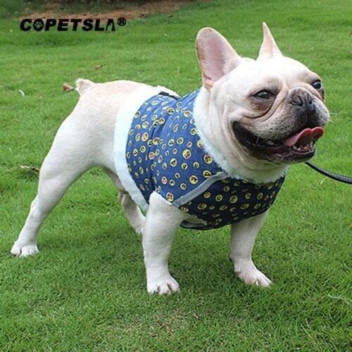 Wool Padded Pet Harness Vest With 1.5M Leash Set For French Bulldog Pug No Pull Winter Warm Cat Clothes Reflective Dog Harnesses