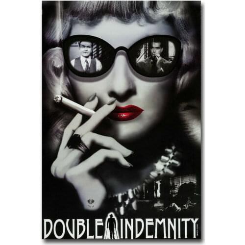DOUBLE INDEMNITY Movie Silk Fabric Wall Poster Art Decor Sticker Bright