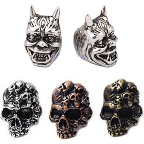 EDC Knife Pendant Beads Metal Charms Skull For Paracord Bracelet Accessories DIY Knives Pendant Buckle for Lanyard Lightweight