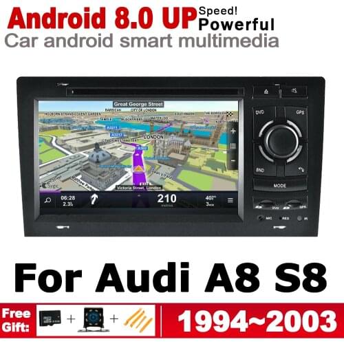 HD IPS Screen DSP Stereo Android 8.0 up Car DVD GPS Navi Map For Audi A8 S8 4D 1994~2003 MMI Multimedia Player Radio WiFi system