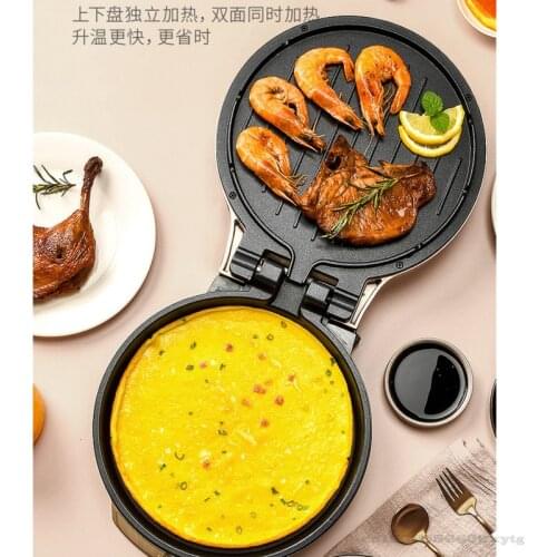 220V/1300W Electric Baking Pan Household Fast Breakfast Machine Multi-function Double Sided Heating Non Stick Pot Easy To Clean