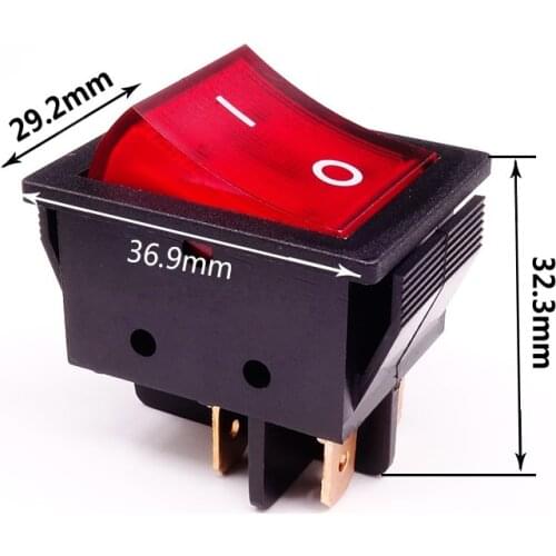 KCD4-201 on off on on 30A/250V 16A/250V heavy duty 4 pin t85 rocker switch with light 12V 24V 110V 220V 380V