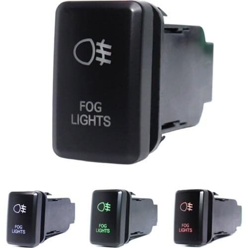 Fog Lights Push Button Switch ON-OFF Switch 12Volt 3Amp with Connector Wire For Toyota Prado Landcruiser Hilux FJ Cruiser