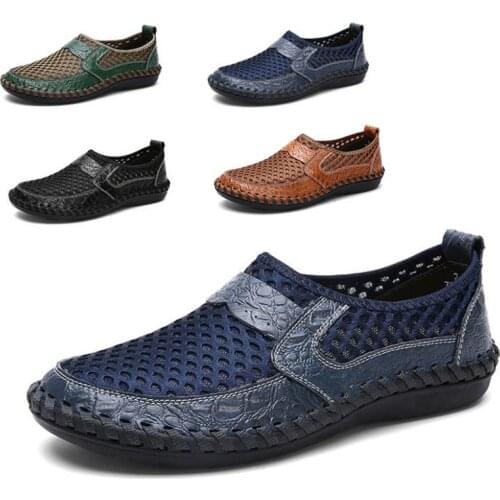Summer Mesh Men Casual Shoes Water Sneakers Men Outdoor Walking Shoes Trainers Breathable Slip-on Mens Loafers Zapatillas Tenis