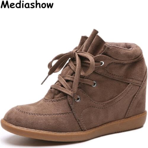Mediashow Women's Wedge Ankle Boots