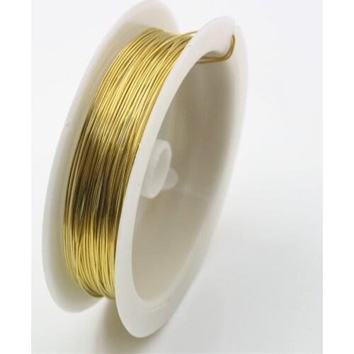 1 Roll Gold Silver Color Copper Wire 0.2mm 0.3mm 0.4mm 0.5mm 0.6mm 0.7mm 0.8mm 1mm Pick Up Size DIY Jewelry Beading Wire Supply