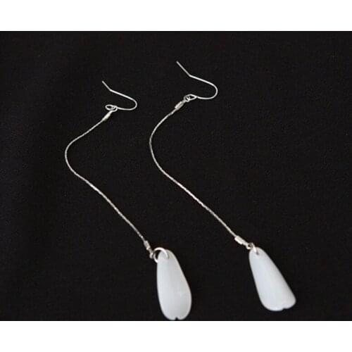 Fashion Long Tassel Earrings Women 2021 Fashion Brand Jewelry Water Drop Transparent Earrings Statement Jewelry Gift New Design