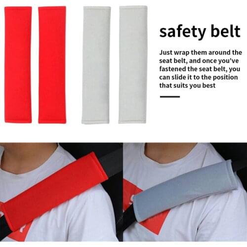 2PCS Car Shoulder Cover Cushion Seat Belt Pad Strap BackPack Harness Safety Auto Interior Accessories Seat Belt Padding For Kids