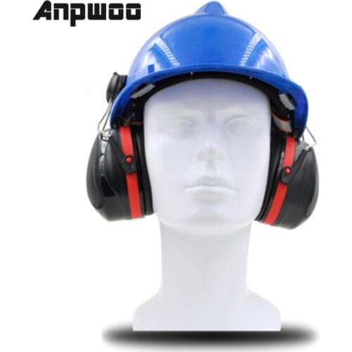 ANPWOO Ear Muffs Ear Protector Industry Anti Noise Hearing Protection Sound Proof Earmuff Use on Helmet