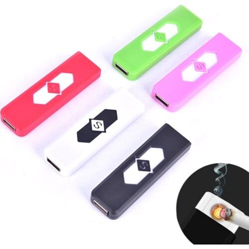 New Electric Touch Sensor Cool Lighter USB Rechargeable Portable Windproof 1pcs