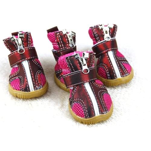 Pet Shoes For Small Dog Shoes Meshed Breathaber PU Boots Autumn Winter Cat Shoes Sneaker Sport Non slip Puppy Boots