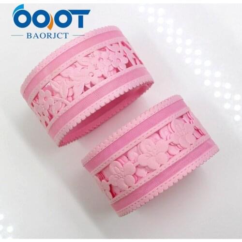 OOOT BAORJCT 17122320 hot sale 40 mm 10 yards hollow Flowers satin ribbon, DIY handmade materials,Clothing accessories