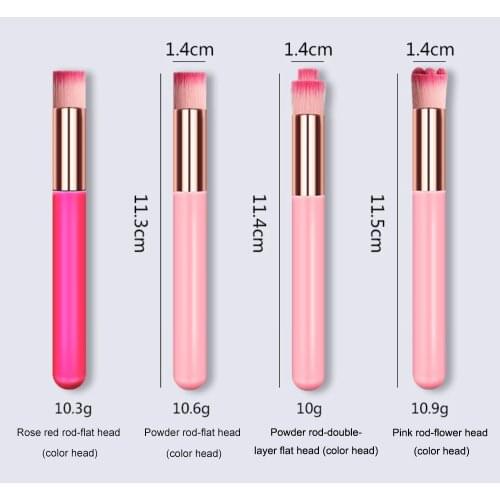 Flat/Flower/Double flat Head New Pore Clean Eyebrow Brush Blackhead Deep Cleaning Tool Soft Eyelash Extension Cleaning Brushes