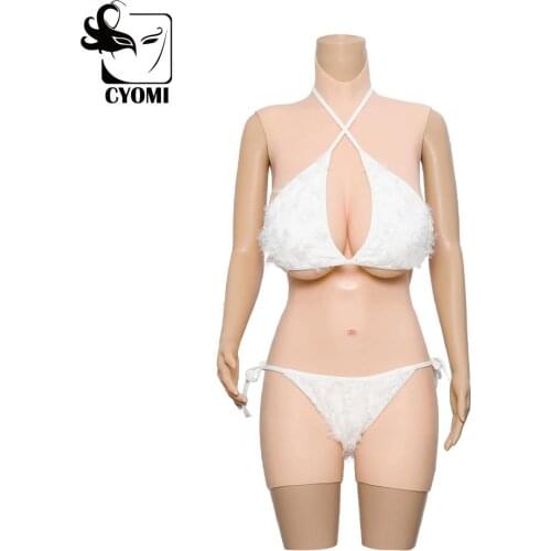 CYOMI Realistic Silicone Vagina Bodysuit G Cup Silicone gel Fake Boobs Crossdresser Silicone breast forms for Drag Queen 5G