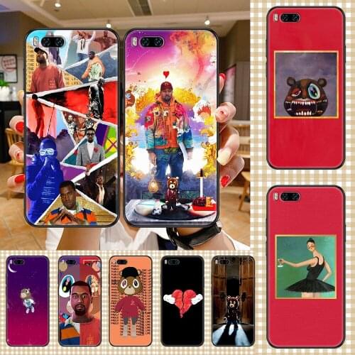 Rapper Kanye West Designer Phone case For Xiaomi Mi Max Note 3 A2 A3 8 9 9T 10 Lite Pro Ultra black fashion prime pretty