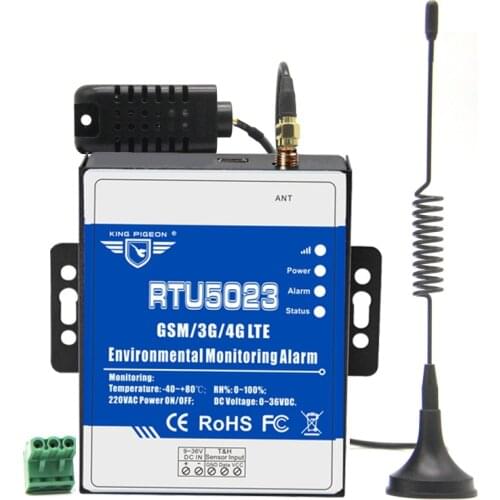 Wireless GSM 3G RTU Temperature & Humidity Monitoring Alarm AC DC Power Status Monitoring Supports Modbus TCP RTU 5023