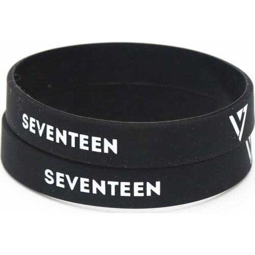 50PCS Popular Group Korea K-Pop Star Seventeen Silicone Bracelets&Bangles High Quality Idol Music Wristband Jerwerly Gifts SH179