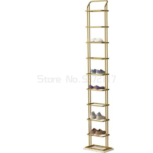 Modern simple marble metal slipper rack household bathroom entrance multi-layer storage shoe rack