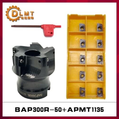 1PC BAP300R 50 Face Mill Head +10PCS APMT1135 H2 M2 DP5320 DP5420 Insert Precision CNC Face Milling Cutter Tools