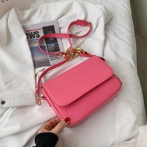 Simple Style Vintage PU Leather Crossbody Bags For Women Solid Colors Ladies Shoulder Bags Female Travel Handbags And Purses