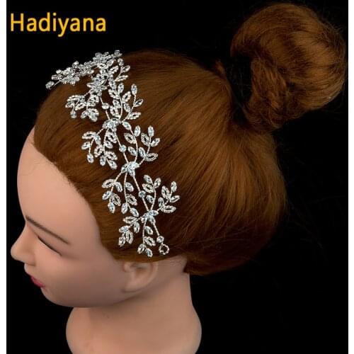 Tiaras And Crown HADIYANA Elegant Women Wedding Crown Bridal Tiaras Shining Cubic Zirconia High Quality BC4686 Corona Princesa