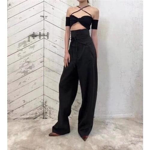 Autumn Fashion 2021AW New Women Linen High Waist Casual Long Trouse Female Chic Pants 3 Color Gdnz 6.07