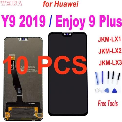 10 PCS Original For Huawei Y9 2019 LCD Display Touch Screen Digitizer Assembly for Huawei ENJOY 9 Plus JKM-LX1 JKM-LX2 JKM-LX3