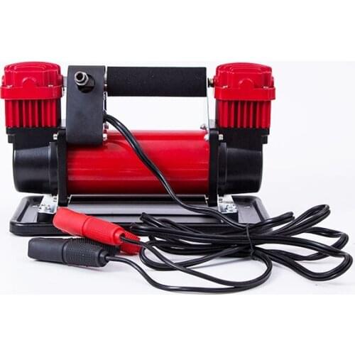 12v/24v Portable Automatic Car Inflator High Pressure Car Inflator Full Metal Double Cylinder Car Wheel Fast Inflator