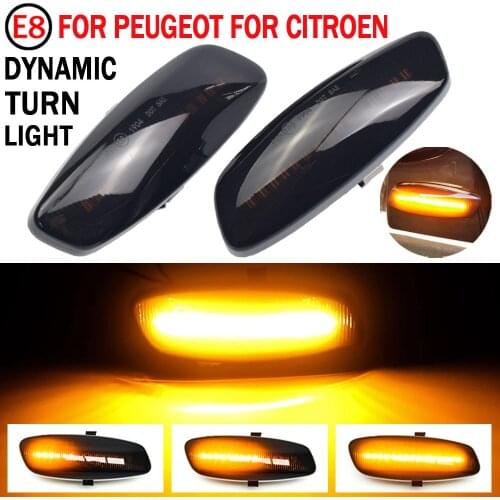2pcs Turn Signal Lamp LED For Citroen C4 Picasso 2006-2015 Light Car Dynamic Side Marker Blinker
