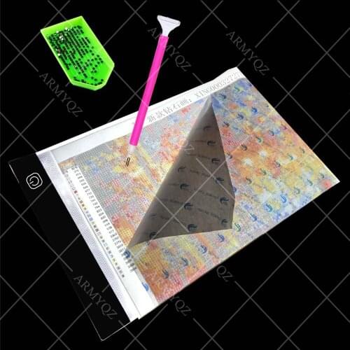 2020 Portable A3 LED Light Box Drawing Tracing Tracer Copy Board Table Pad Panel Memory Brightness Control for Diamond Painting