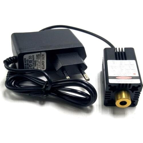 250mw 650nm 660nm Focusable Red Laser Diode Module 30x30x50mm with 5V AC Adapter Dot/Line/Cross Shape