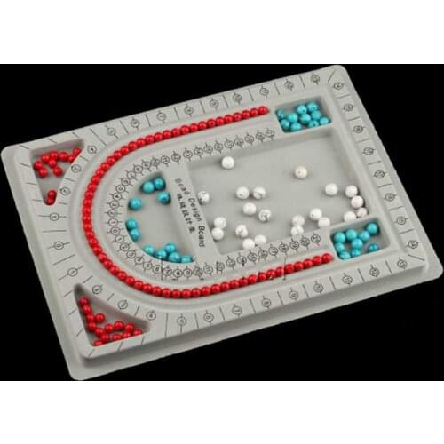 4Pcs Gray Flock Beads Tray Design Boards Kit DIY Beading Bracelet Jewelry Tools