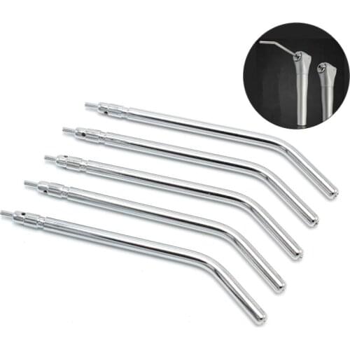 5Pcs/pack 3 Way Dental Air Water Syringe Spray Nozzles Tips Tube Stainless Steel Syringe Spray Nozzles Tips For Dentist Tools