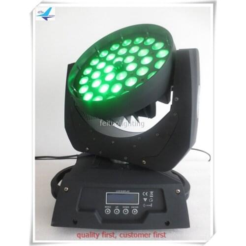 6/lot night club Factory price sale 36x10w led moving head wash zoom stage light rgbw 4 in 1 dj light