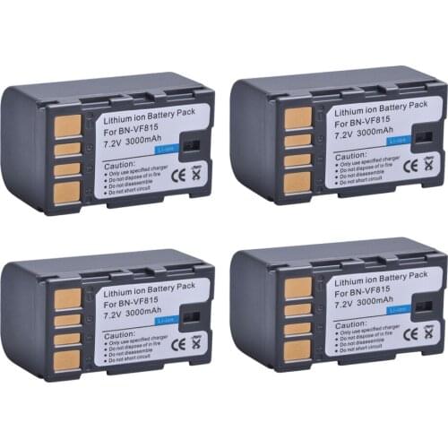 AsperX 4pcs BN-VF815 BN-VF815U BNVF815 BN VF815 Battery for JVC GR-D720US GR-D728 GR-D750US GR-D720 GR-D771 GR-D740US Battery