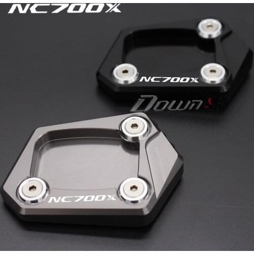 CNC Billet Aluminum Kickstand Foot Plate Side Stand Extension Pad Enlarge Extension For Honda NC700 X NC700X NC700 X 2012-2013