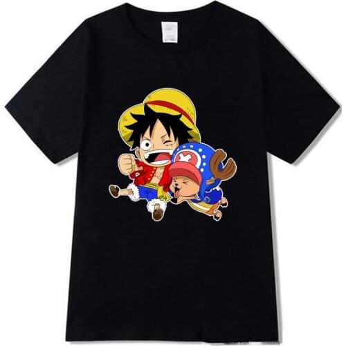 Anime ONE PIECE T Shirt Monkey D. Luffy and Tony Tony Chopper Top Tees