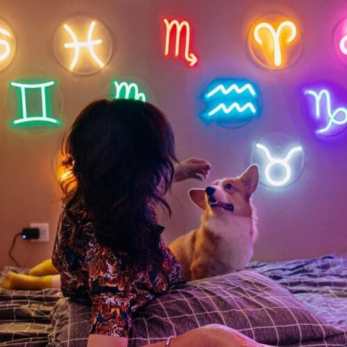 Astrology Horoscope Zodiac Neon Sign Led,Aquarius,Aries,Cancer,Capricorn,Gemini,Leo,Libra,Ophiuchus,Pisces,Sagittarius,Scorpio,T