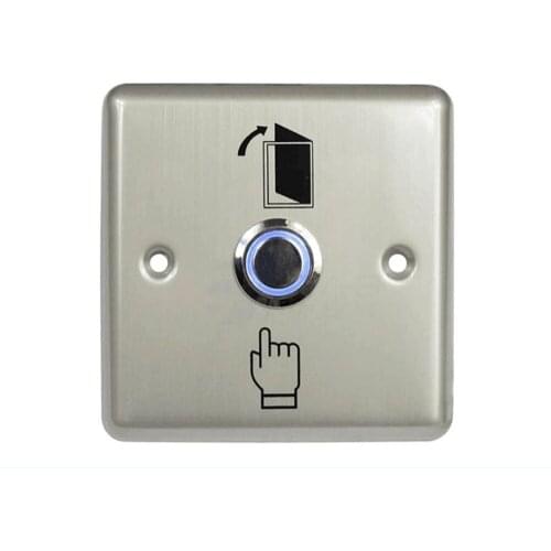 Free shipping high quality stainless steel door release door exit button with blue backlight LED for access control system