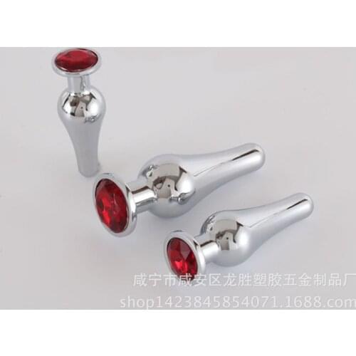 Large Medium And Small 3pcs/set Anal Sex Toys Metal Round Head Color Sequin Massage Plug Stimulate Anal Adult Sex Toys