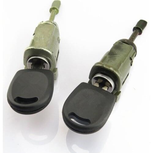 TUKE 1 Pair Left Right Side Door Lock Cylinder & Key Set Kit 3B0 837 167 G 3B0 837 168 G For Passat B5 B 5.5 Seat Leon Toledo