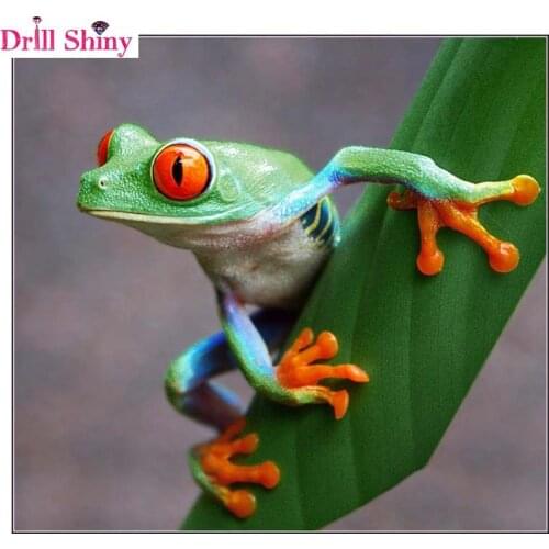 Diy Full Square Diamond Embroidery Frog 5D Diamond Painting Cross Stitch Needlework Diamond Mosaic