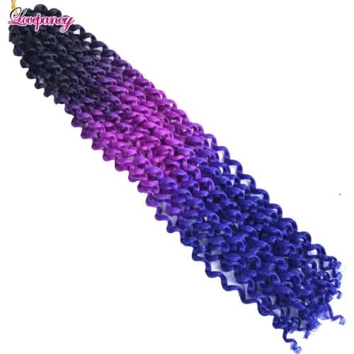 Passion Twist Crochet Hair 18Inch Long Ombre Braiding Hair Extensions Synthetic Curly Braids Hair 22Strands/Pack Purple Hot Sale