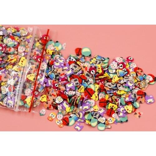 1000pcs/lot 5mm Handmade Mix UV Epoxy Resin Filling Animal Fruit Resin Cake Heart DIY Supplies for Jewelry conponents